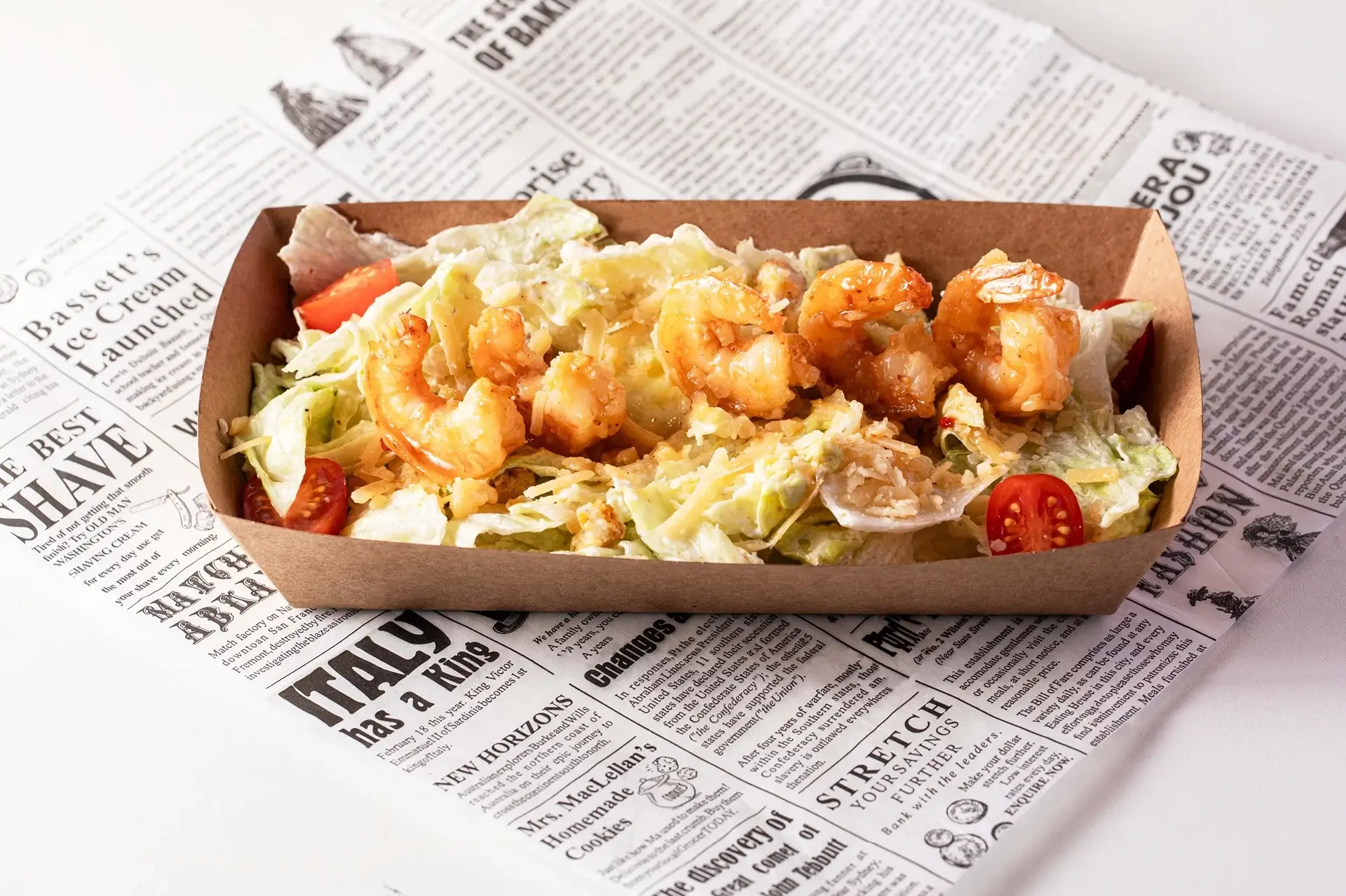 Caesar Salad with Shrimp